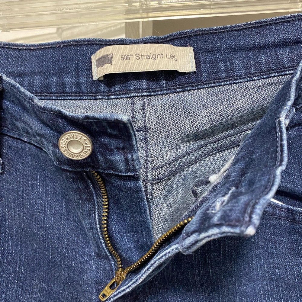 Levi’s Straight Leg Jeans Dark Wash Dark Blue - Picture 7 of 8